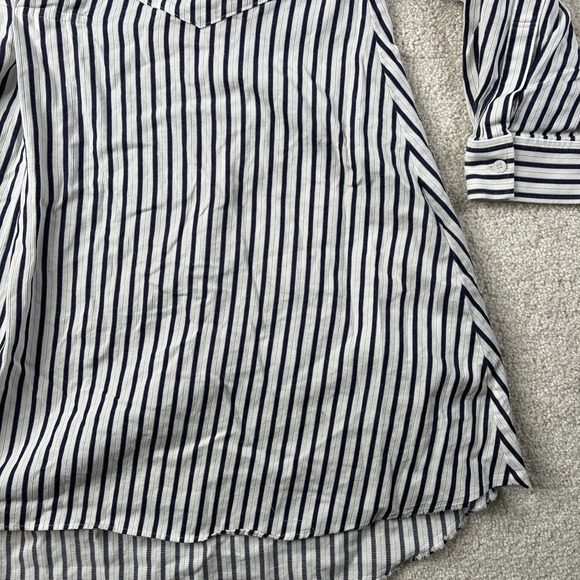 ENFOLD Shirt Dress Women's EU 40 Navy White Striped Collared READ - Picture 6 of 16